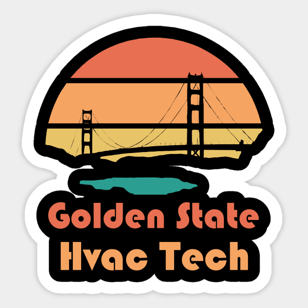 Golden State Hvac Tech California Sticker by The Hvac Gang